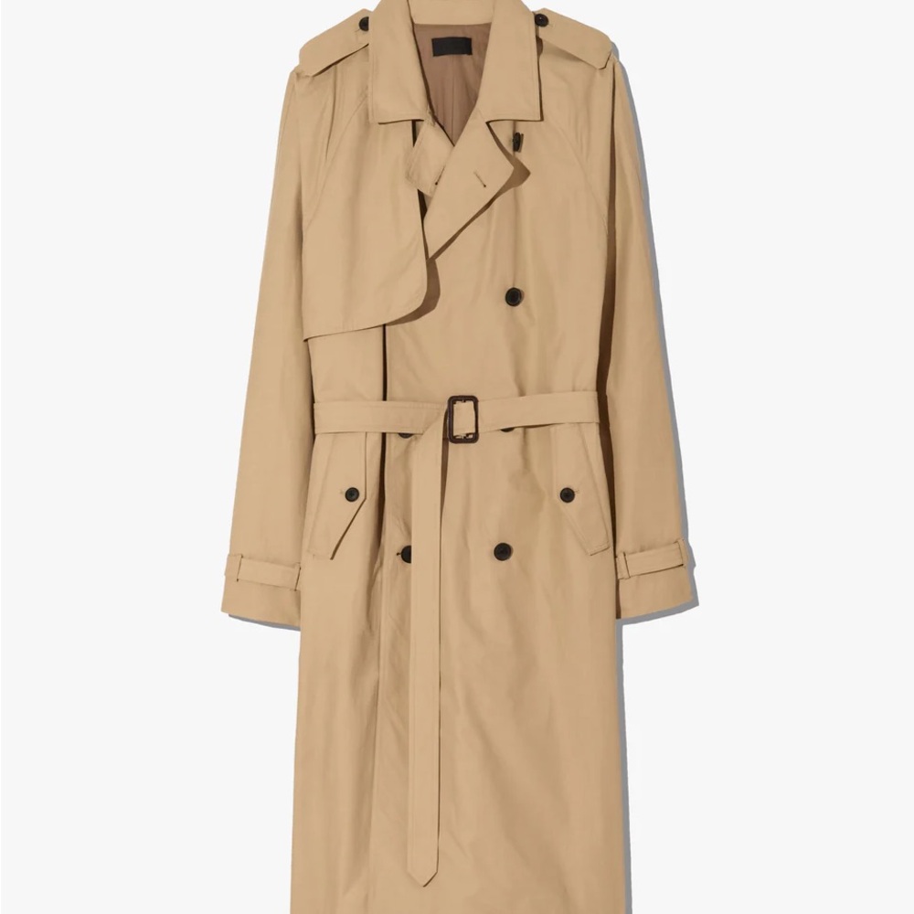 Nili Lotan Men’s Kieran Double Breasted Trench Coat with Belt Size Large NWT